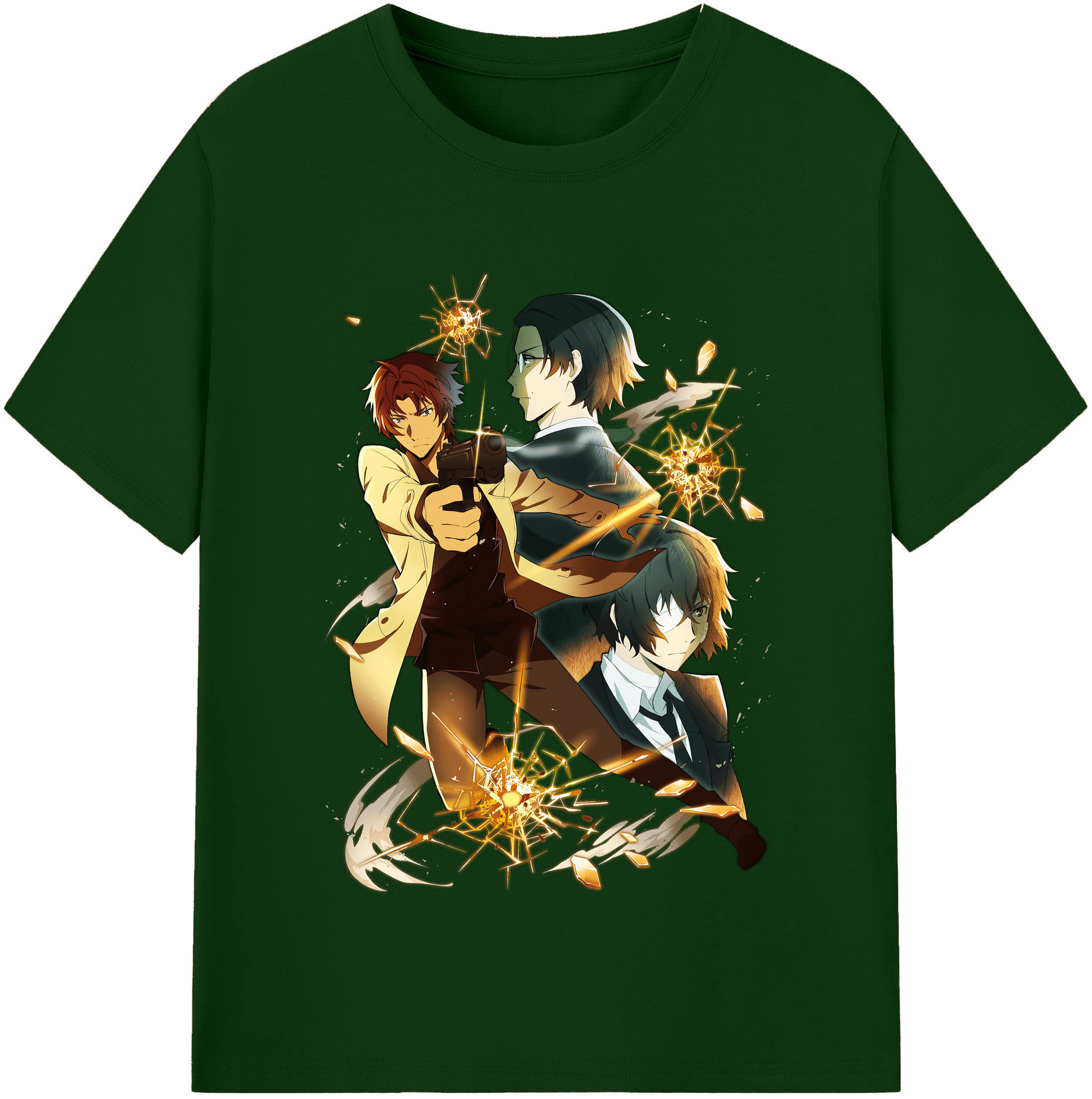 （画像用） 文豪ストレイドッグス Bungo Stray Dogs 綿100％半袖Tシャツ（フロントプリント）